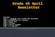 Grade 4A April  Newsletter
