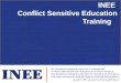 INEE  Conflict Sensitive Education  Training