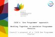 IUCN’s ‘One Programme’ approach: Working Together to maximize Programme Results
