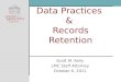 Data Practices  &  Records Retention