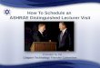 How To Schedule an  ASHRAE Distinguished Lecturer Visit