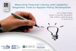 Measuring Financial Literacy and Capability: Diagnostic Tools to Support Policy Development