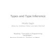 Types and Type Inference