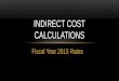Indirect cost calculations