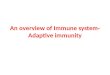 An overview of Immune system- Adaptive immunity