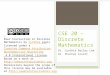 CSE 20 – Discrete Mathematics