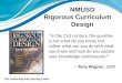 NMUSD Rigorous Curriculum      Design