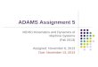 ADAMS Assignment  5