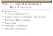 Sect. 7.1  Radical Expressions &   Radical  Functions