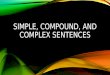 SIMPLE, COMPOUND, AND COMPLEX SENTENCES
