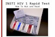 INSTI HIV 1 Rapid Test How To Run and Read
