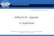 ANConf/12 – Agenda  H. Sudarshan