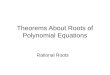 Theorems  About Roots of Polynomial Equations