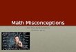 Math Misconceptions