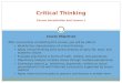 Critical Thinking Course Introduction and Lesson 1