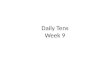 Daily Tens Week 9