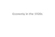 Economy in the 1920s