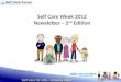 Self Care Week 2012 Newsletter – 2 nd  Edition