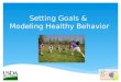Setting Goals &  Modeling Healthy Behavior