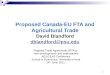 Proposed Canada-EU FTA and Agricultural Trade