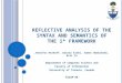 Reflective Analysis of the Syntax and Semantics of the  i * Framework