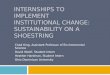 Internships to Implement Institutional Change:  Sustainability on a Shoestring