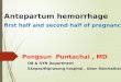 Antepartum hemorrhage first half and second half of pregnancy