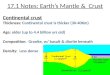 17.1 Notes: Earth’s  M antle &  Crust