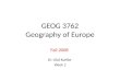 GEOG 3762 Geography of Europe