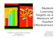 Student Learning Targets as a Measure of Teacher Effectiveness
