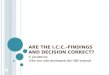 Are the I.C.C.-findings and decision correct?