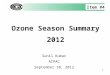 Ozone Season Summary 2012