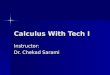 Calculus With Tech I
