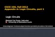 CSCE 230, Fall 2013 Appendix A: Logic Circuits, part 1