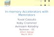 In-memory Accelerators with  Memristors