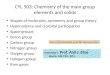 CYL 503: Chemistry of the main group elements and solids