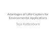 Adantages of UAV- C opters for Environmental  A pplications