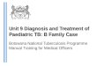 Unit 9 Diagnosis and Treatment of Paediatric TB: B Family Case
