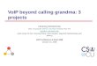VoIP beyond calling grandma:  3 projects