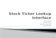 Stock Ticker Lookup Interface