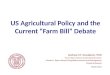 US Agricultural Policy and the Current “Farm Bill” Debate