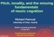 Pitch , tonality, and the missing fundamentals  of music cognition