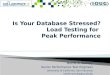 Is  Your  Database Stressed? Load Testing for  Peak Performance