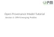 Open Provenance Model Tutorial Session 5: OPM Emerging Profiles