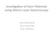 Investigation of Gem Materials using 405nm Laser Spectroscopy