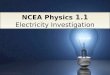 NCEA Physics  1.1 Electricity Investigation