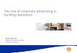 The role of  corporate advertising  in  building  reputation