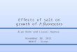 Effects of salt on growth of  P.  fluorescens