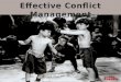 Effective Conflict  Management Vikrant Joshi