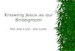 Knowing Jesus as our Bridegroom